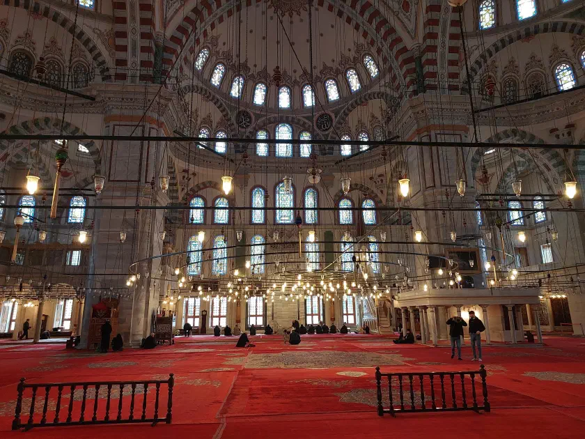 Inside the prayer hall