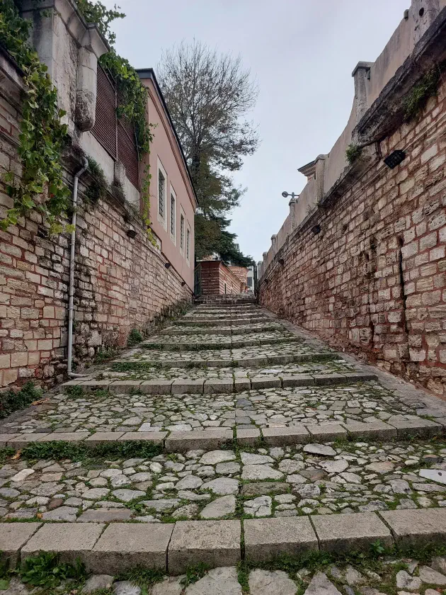 Along the old city walls