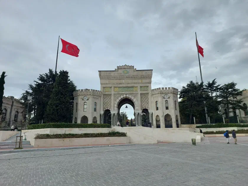 The gate of Istanbul University at Beyazit Square