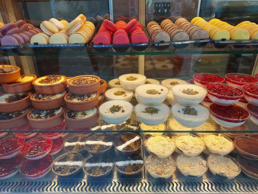 Rice puddings and pistachio everything