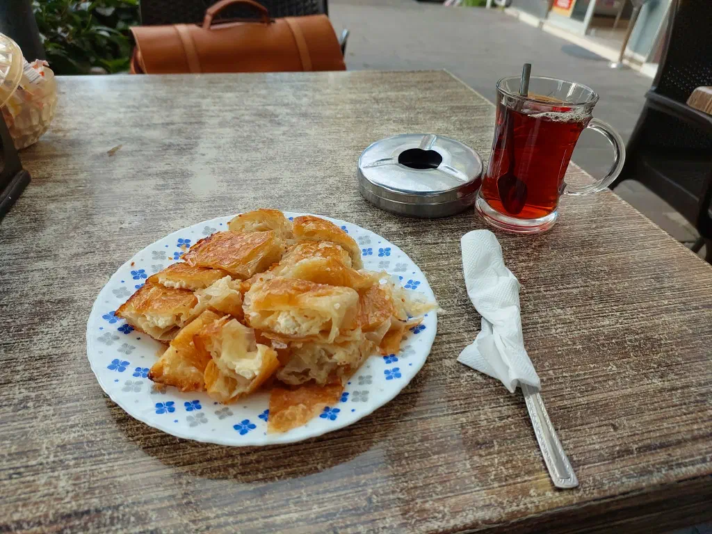 Çay and börek, doing their quiet work